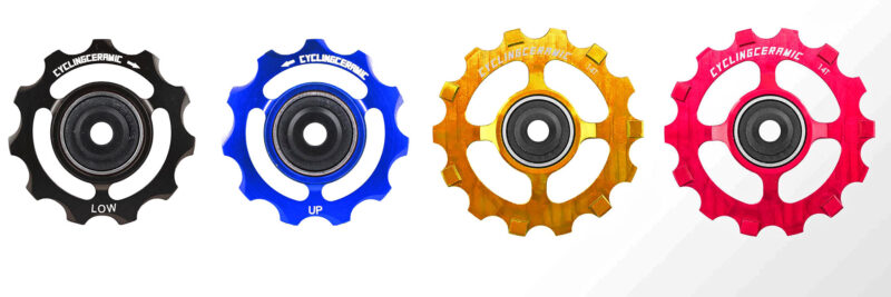 CyclingCeramic rear derailleur upgrades get more affordable, pulley wheels in colors