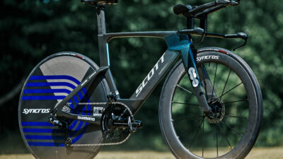 Le Tour Debut for Syncros Capital SL Carbon Wheels with Custom-Made Team DSM TT Disc