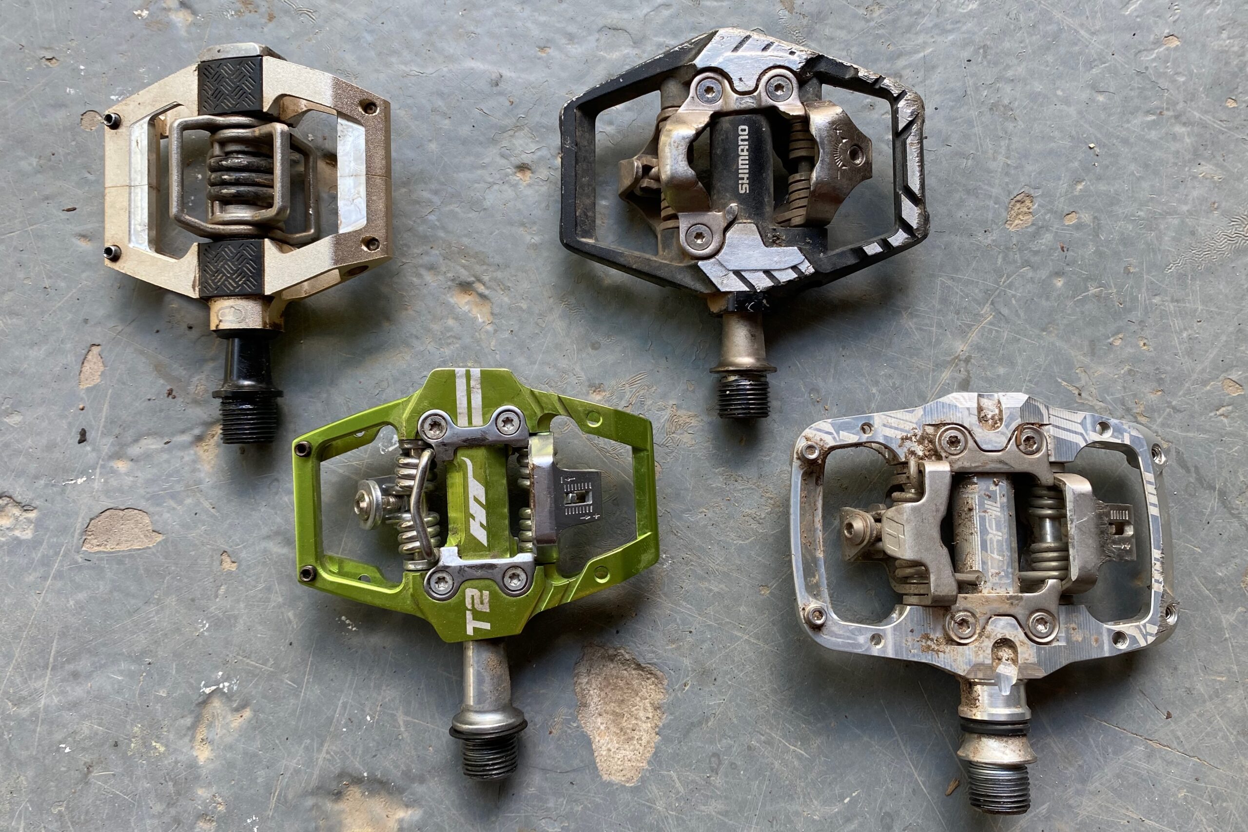 Examples of mountain bike pedals for trail riding