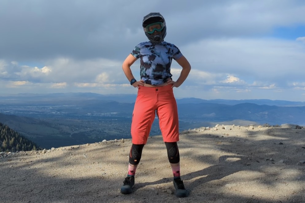 Troy Lee Designs Mischief women's mountain bike shorts posing shot